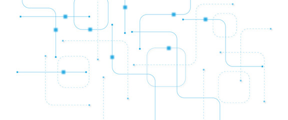 Abstract futuristic technology background. Technology background with crossed lines and dots.