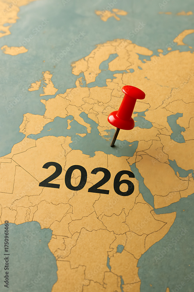 Year 2026 Marked With Red Pin On World Map PNG Transparent Background 1000 F 1750961460 