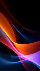 Wall Mural - Vibrant abstract waves in red and blue, captured from a dynamic angle, create a flowing motion effect, ideal for a modern video background. Live mobile wallpaper.