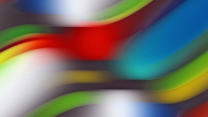 Wall Mural - Abstract Colorful Waves Rotation 4K Loop features bright multi-colored shapes swirling and rotating in a loop.