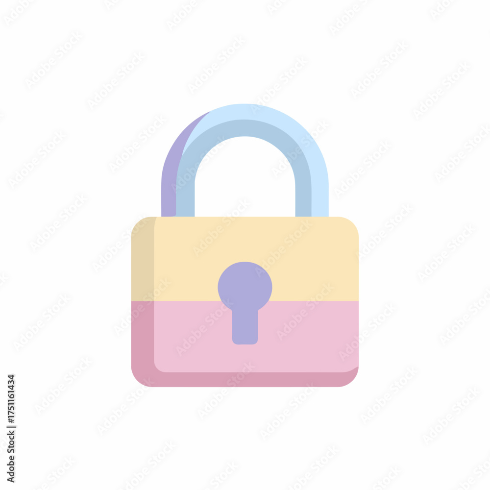 Simple Minimalist Lock Icon Design