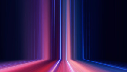 Wall Mural - Background of empty stage show. Neon light and laser show. Laser futuristic shapes on a dark background. Abstract dark background with neon glow