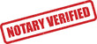 © Mahmud - Distressed red rubber stamp displaying the text Notary Verified, suitable for official document status indication