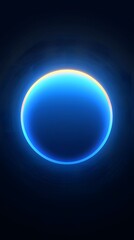 Canvas Print - Glowing Blue Gradient Sphere on Black Background with Soft Glow