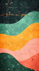 Canvas Print - Retro Grainy Gradient Background with Noise and Texture Effects