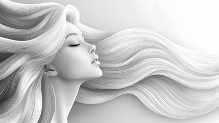 Canvas Print - Elegant White and Gray Gradient Background with Smooth Texture