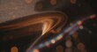 © Edi - Dynamic Abstract Golden Swirl with Sparkling Particles, Warm Bokeh Lights, and Colorful Lens Flare on a Dark Background - Ethereal and Luxurious Texture Backdrop for Modern Design