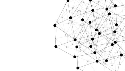 Abstract technology dot and line connection digital hi tech design concept background. Space for text. Vector illustration