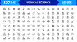 © MDSalim - Professional Medical Science line icon set with modern minimal design, unique vector illustrations perfect for healthcare, biology, pharmacy, and research applications, clean style