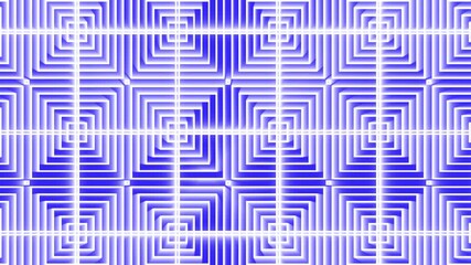Wall Mural - Abstract blue geometric square pattern background with glowing gradient lines
