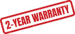 © Mahmud - Grunge effect 2year warranty stamp in oblique view for product guarantee marketing