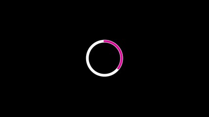 Smooth circular loading animation with pulsating glow effect for digital interfaces