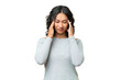© luismolinero - Young Argentinian woman over isolated background with headache