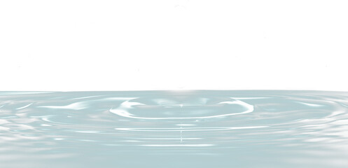 Wall Mural - Water droplet impact, creating concentric ripples.
