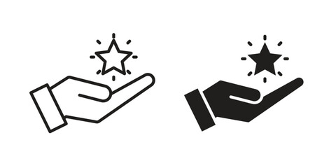 Loyalty program icon. Monochrome simple icons for templates, web design