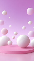Wall Mural - Gentle immersive multi-sensory background for ar product previews with subtle gl