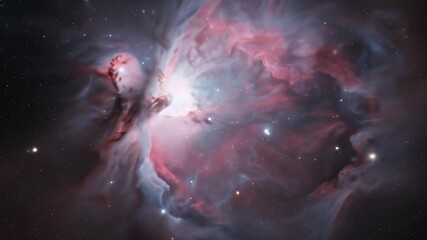Wall Mural - Stunning Realistic Orion Nebula Space Background With Pink Hues