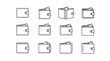 © Tanvir - Set of hand drawn wallet icons money cash bills pockets finance business personal accessories collection vector