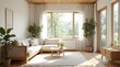 © Bima Akbar - Imagine relaxing in this bright, sun-drenched living room with plush seating, fresh plants, and a stunning nature view bringing the outdoors inside for a peaceful and airy feeling