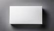 © Cleveland - a top down view of a white rectangular box blank and ready for branding placed at a slight angle to highlight its clean minimal design