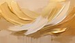 © Terrance - art oil and acrylic smear blot canvas painting wall abstract beige and gold color stain brushstroke texture background