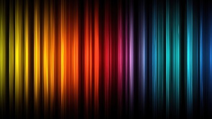 Wall Mural - Luminous vertical stripes in spectral colors against dark background