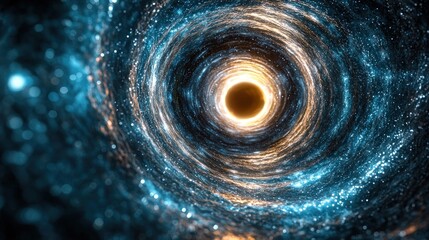 Wall Mural - Swirling cosmic vortex with bright center