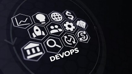 DevOps – Software Development and IT Operations Concept. technology, business and internet connected icon concept.