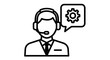 © Ghari - Vector art of technical support agent with headset icon