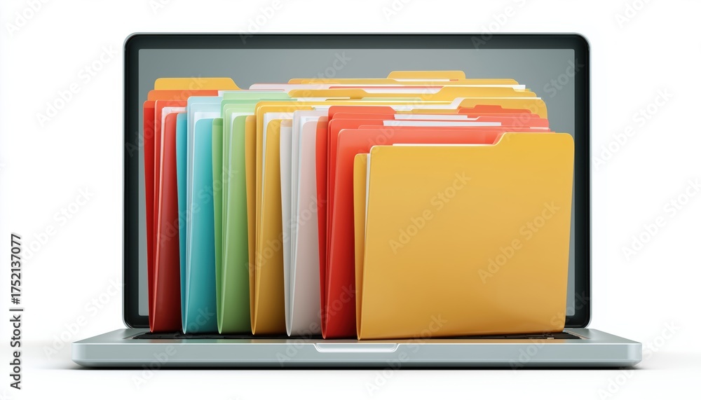 Documents Displayed On A Computer Monitor: Images, Text, And Other ...