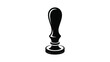 © HABIBULLA - Classic black wax seal stamp with ornate handle on white background