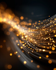 Wall Mural - Digital Pathways: A captivating abstract rendering of light and data streams, evoking the interconnectedness and technological prowess of the modern digital world.