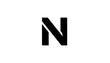 © opetq - A minimalist, bold design featuring the capital letter 'N'. Black on white. Simple geometry of a diagonal cut