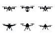 © Pallobroy - Medical drone silhouette vector icon set