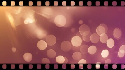 Wall Mural - Romantic Bokeh Light Effect with Film Overlay - A romantic, dreamy shot featuring a blurred background with bokeh light orbs. The video includes a vintage film overlay for a cinematic aesthetic.
