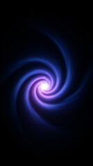 Wall Mural - Swirling purple and blue galaxy or nebula against a black background.