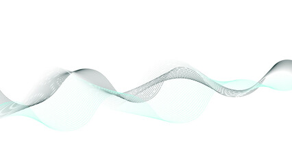 Wall Mural - Abstract flowing wave line on a white background, perfect for modern digital designs, 