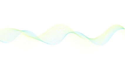 Wall Mural -  Blue and yellow gradient wavy background element.