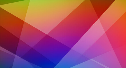 Vibrant Geometric Background with Overlaying Rainbow Colors