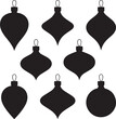 © Masud - Black silhouette Christmas ornament vector shapes clipart