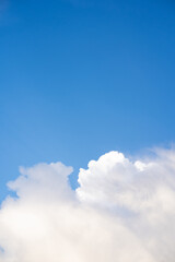 Wall Mural - nature and landscape concept with cloudy sky wit rainbow and moon in raining season