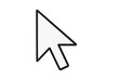 © Michael - White computer mouse cursor pointing and selecting with digital interface control on transparent background