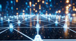 © Riski Digital Studio - Data security network with lock icons representing secure connections