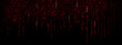 © MandarinkaArt - Red binary code background. Matrix style bg. Futuristic cyber concept.