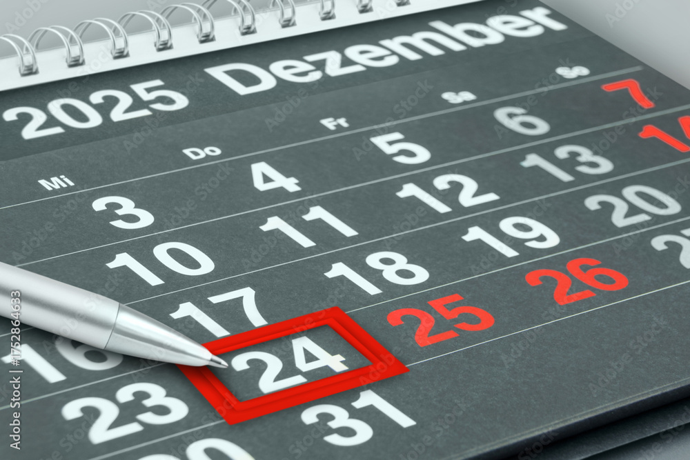 Deutscher Kalender Monat Dezember 2025 Feiertage Weihnachten und ...