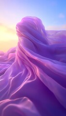 Canvas Print - Tranquil Summer Vibes with Soft Lilac Waves and Textures for Elegant Modern Background Designs
