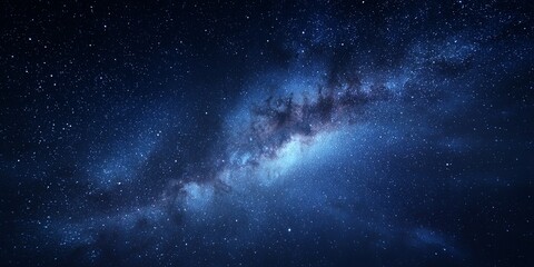 Wall Mural - Stunning Night Sky Full of Stars and Cosmic Wonders in a Deep Blue Background Captured in the Vastness of Outer Space for Celestial Imagery