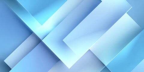 Wall Mural - Abstract light blue geometric background with layered shapes and soft gradients for creative design projects and presentations