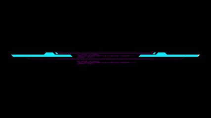 Wall Mural - Futuristic HUD Element: Data Deletion Confirmation Prompt with Cyan and Magenta Accents