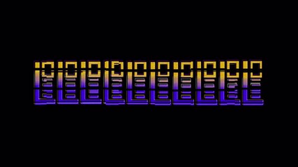 Wall Mural - Glitching Digital Text Animation: Retro 8-Bit Style with Neon Glow and Data Corruption Effects